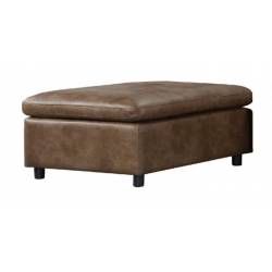 Audrey Modular - Cocktail Ottoman in 2-Tone Mocha Polished Microfiber - Acme Furniture 55103