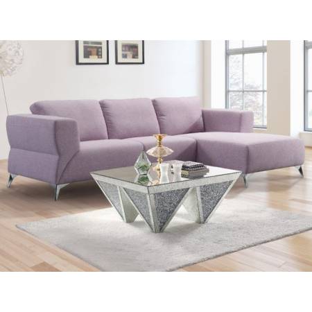 Josiah Sectional Sofa in Pale Berries Fabric - Acme Furniture 55090