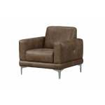 Reagan Chair in 2-Tone Mocha Polished Microfiber - Acme Furniture 55087