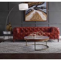 Orsin Sofa in Merlot Top Grain Leather - Acme Furniture 55070