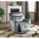 Mariana Recliner in Silver Blue Fabric - Acme Furniture 55037
