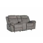Zubaida Loveseat w/Console (Glider & Motion) in 2-Tone Gray Velvet - Acme Furniture 55026