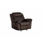 Zubaida Glider Recliner in 2-Tone Chocolate Velvet - Acme Furniture 55022
