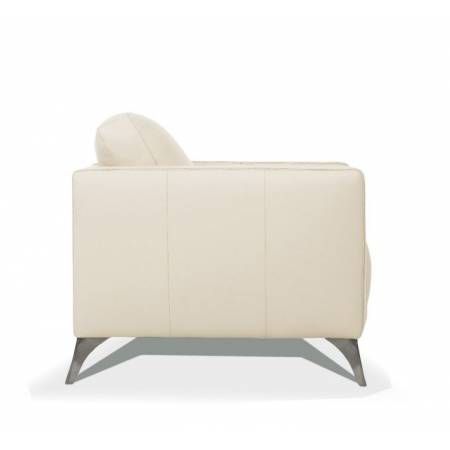 Malaga Chair in Cream Leather - Acme Furniture 55007