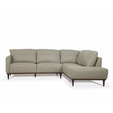 Tampa Sectional Sofa in Airy Green Leather - Acme Furniture 54975