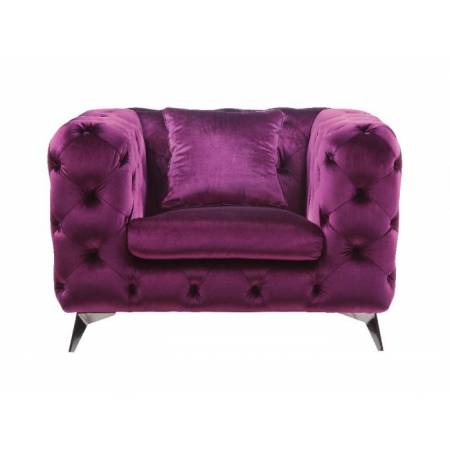 Atronia Chair in Purple Fabric
