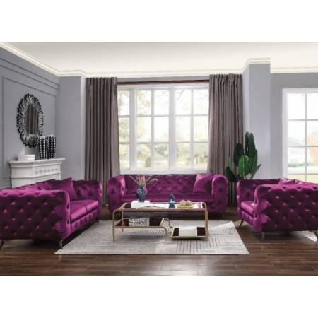 Atronia Sofa in Purple Fabric