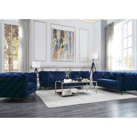 Atronia Sofa in Blue Fabric