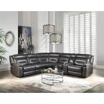Imogen Sectional Sofa (Power Motion) in Gray Leather-Aire