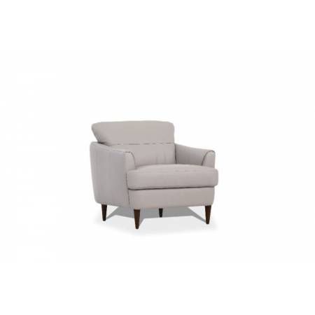 Helena Chair in Pearl Gray Leather