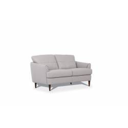 Helena Loveseat in Pearl Gray Leather