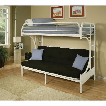 02081WH Eclipse 02081WH Twin over Full Futon Bunk Bed (Kids Beds - Bunk Bed)