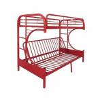 Eclipse 02091W-RD Twin over Full Futon Bunk Bed (Kids Beds - Bunk Bed)