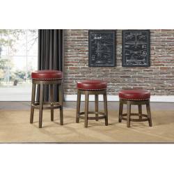 5681RED-24 Round Swivel Counter Height Stool, Red Westby