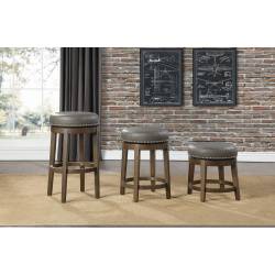 5681GRY-24 Round Swivel Counter Height Stool, Gray Westby
