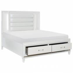 1616WK-1CK* California King Platform Bed with LED Lighting and Footboard Storage Tamsin