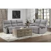 9520GY-2+3 Double Reclining Love Seat and Double Reclining Sofa Oswald