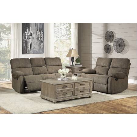 9520BR-2+3 Double Reclining Love Seat and Double Reclining Sofa Oswald