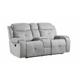 9519GY-2 Double Reclining Love Seat with Console Aragon