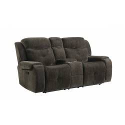 9519CH-2 Double Reclining Love Seat with Console Aragon