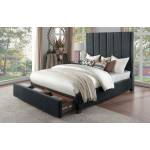 5876NRKGY-1EK* Eastern King Platform Bed with Storage Footboard