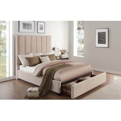 5876NRBE-1* Queen Platform Bed with Storage Footboard