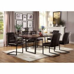 CM3737T-7PC 7PC SETS PISEK DINING TABLE + 6 Side Chairs