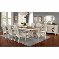 CM3150WH-T-9PC 9PC SETS ARCADIA DINING TABLE + 6 SIDE CHAIRS + 2 ARM CHAIRS