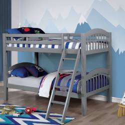 CM-BK524-GY CONEY ISLAND TWIN/TWIN BUNK BED