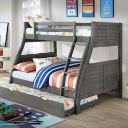 CM-BK963GY HOOPLE TWIN/FULL BUNK BED