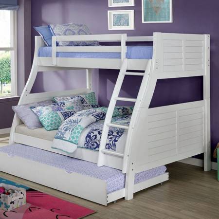 CM-BK963WH HOOPLE TWIN/FULL BUNK BED