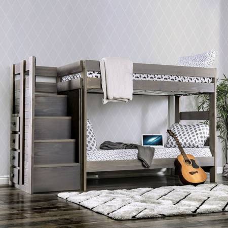 AM-BK102GY AMPELIOS TWIN/TWIN BUNK BED