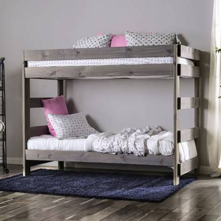 AM-BK100GY ARLETTE TWIN/TWIN BUNK BED