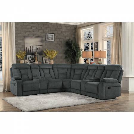 9914*SC 3-Piece Reclining Sectional with 2 Consoles Rosnay