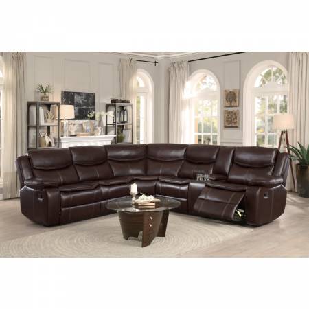 8230BRW*SC 3-Piece Sectional with Right Console Bastrop