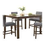 5525-36 Counter Height Table, Black Glass Insert Fielding