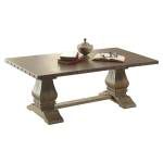 5428-30 Cocktail Table, Zinc Top, Rustic Oak Anna