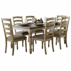 5372-72 Dining Table, Solid Wood Top, Butterfly Leaf Nash