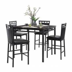 5275-36 5-Piece Pack Counter Height Set, Faux Marble Top Olney