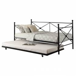 4964BK-NT Metal Daybed with Trundle Jones