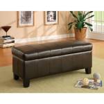 471PU Li-Top Storage Bench, Dark Brown Claire