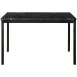 2601BK-48 Dining Table, Faux Marble Top Tempe