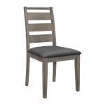 2042S Side Chair, Black PU Woodrow