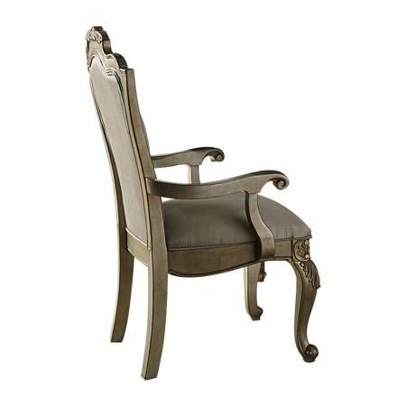 1867A Arm Chair, Faux Silk Florentina