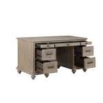 1689BR-17 Executive Desk, Brown Cardano