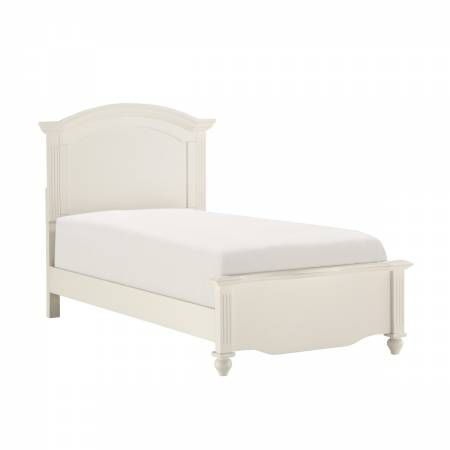 2058WHT-1* Twin Bed, White Meghan