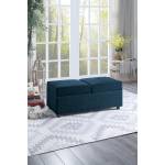 4573BU Storage Ottoman/Chair, Blue Denby
