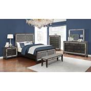 222941Q-S4 4PC SETS Queen Bed + Nightstand + Dresser + Mirror