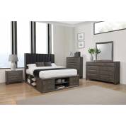 205470KE-S5 5PC SETS Eastern King Bed + Nightstand + Dresser + Mirror + Chest