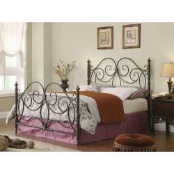 300258KE London Traditional Dark Bronze King Metal Bed